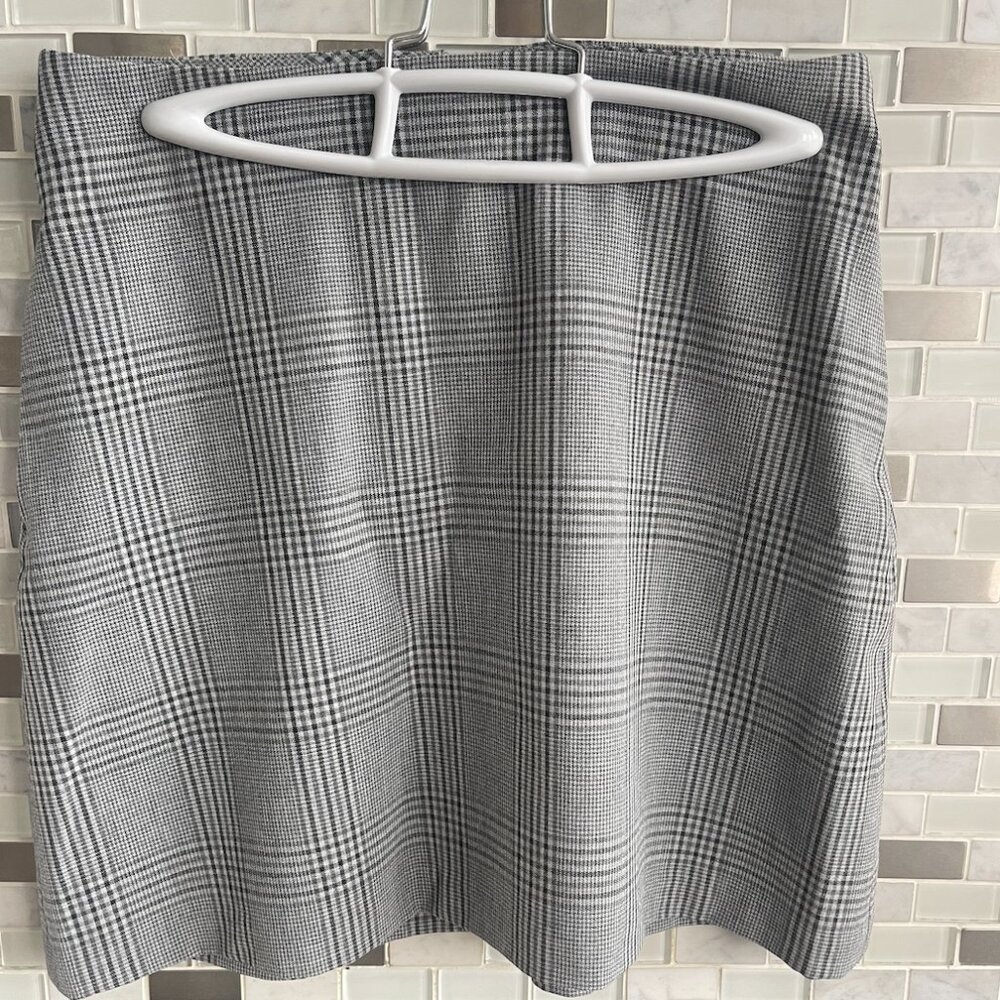 Wilfred grey patterned pencil mini skirt